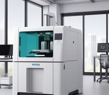 a large machine that is sitting in front of a desk