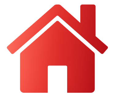 Ikona czerwonego domu symbolizująca ubezpieczenie nieruchomości