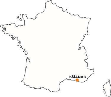 carte localisant koanab bureau d'études en acoustique et qualité de l'air