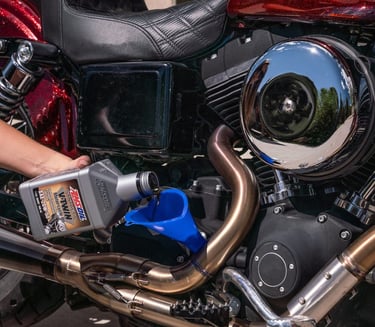 AMSOIL Motorcycle Oil Change