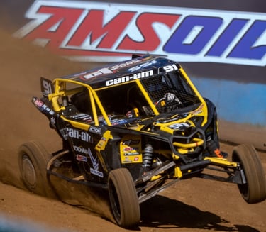 Side by Side Racing on Dirt Track