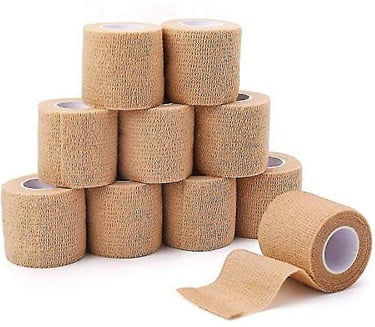 a group of bandages and bandages on a white background