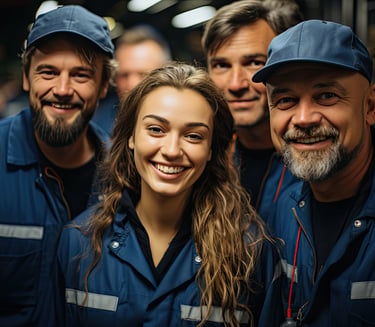 Equipe opérationnelle propreté plateforme logistique Haute-Savoie