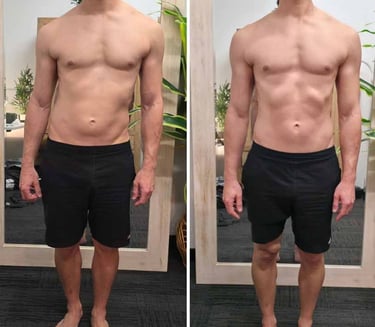 Before and After Massage Treatment in Wollongong of a chronic back pain 