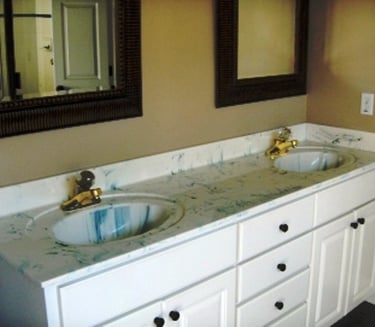 Outdated bathroom vanity