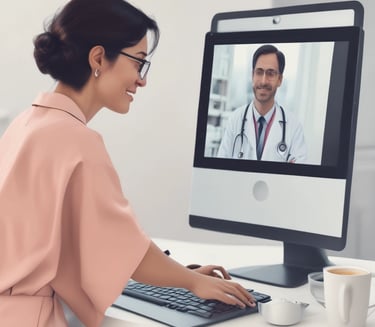 A diverse group of medical professionals collaborating in a modern healthcare environment