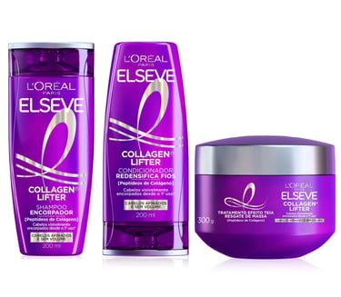 KIT ELSEVE COLÁGENO LIFTER SHAMPOO + COND + MÁSCARA