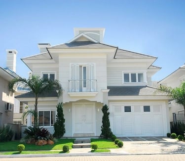 fachada estilo americana de um sobrado