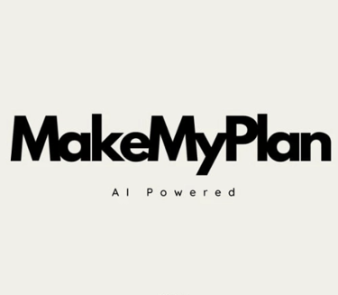 MakeMyPlan logo for AI-powered planning services, established in 2025.