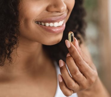 woman taking supplements