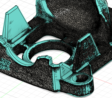 rétro-ingénierie d'une pièce plastique sur la base d'un scan 3D