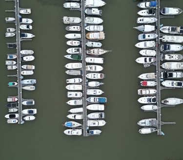 vue aérienne port de plaisance condrieu