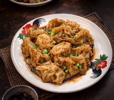 Dry Wanton with Scallion Oil