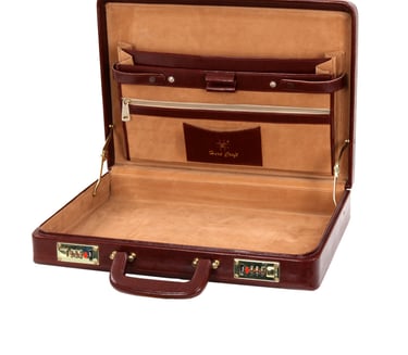 brown leather luxury briefcase