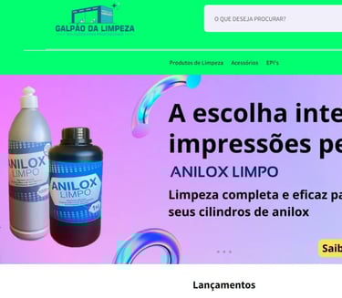 a website page with a picture of a bottle of liquid