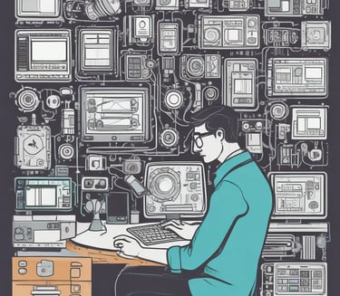 A team collaborating around a table with project notes and laptops, illustrating strategic planning.