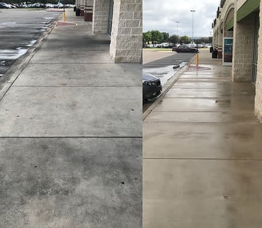 Freshly washed business front