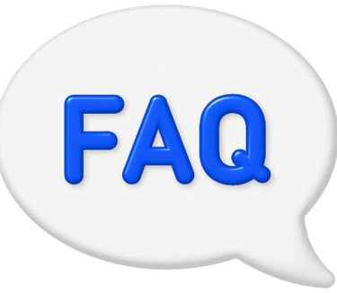 a speech bubble with the word faq in the middle of it