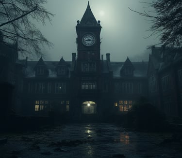 a clock tower in the middle of a dark night