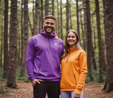 Close-up of colorful custom mugs with unique designs on a wooden table.