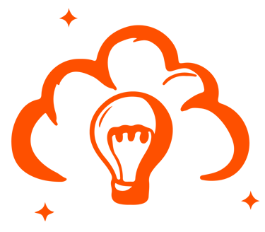 Nube en la que una bombilla ilumina el camino