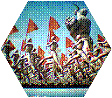 Tsardom 3.10. by Maxim Zmeyev: Atomic Heart after Kustodiev’s The Bolshevik