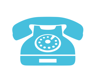 Un téléphone bleu