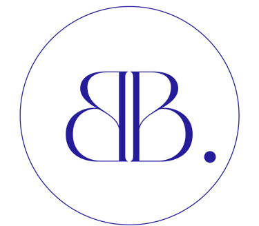 Initiales du logo bleu bois ébénistes