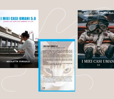 Copertina fronte e retro del romanzo I miei casi umani 5.0  e versione ebook nuova