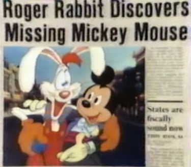 Roger Rabbit, Once Upon a Time, was Mickey's Friend