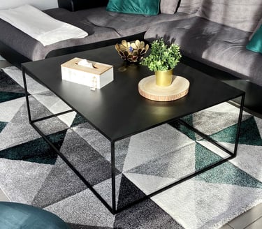 Table basse entierement metal sur mesure carrée