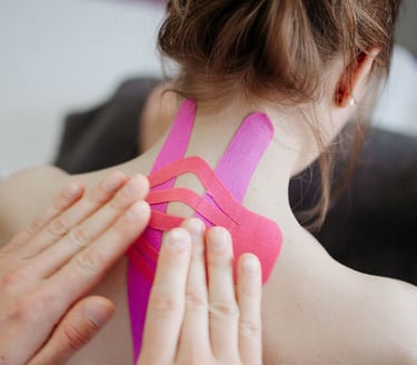 Pain free kinesiology tape At Home Physio Treatment
