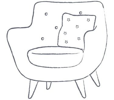 Comfortable chair with pillow