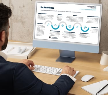 Professional reviewing Celagenix data privacy compliance methodology on computer screen