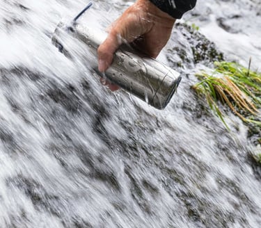 Image of getting water in the wilderness