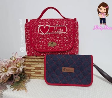 Kir personalizado contendo necessaire e carteirinha de mão - Art by Simone