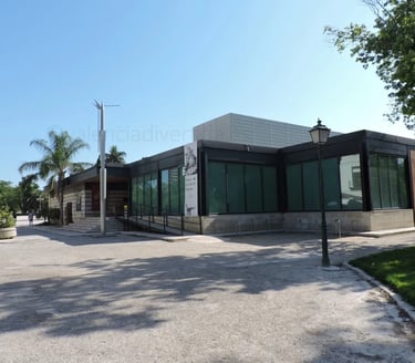 Facade of the Natural Sciences Museum in Los Viveros, Valencia