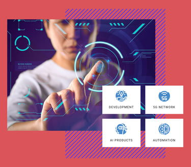 a man is holding a finger up to a button