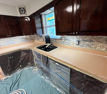 Kitchen countertop outdated