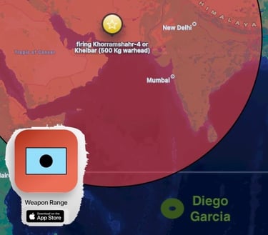 kormashar range and Diego Garcia
