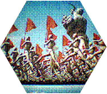 Tsardom 3.10. de Maxim Zmeyev : Atomic Heart d’après Le Bolchevik de Kustodiev