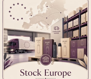 Stock Europe grossiste pour puffs jetables chez Vapobar.fr