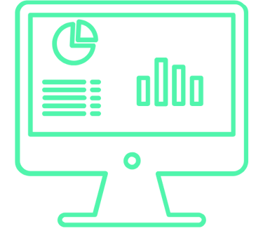 a computer monitor screen displaying a chart of data and data