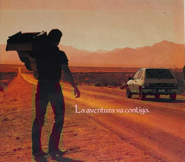 Publicité espagnole de la peugeot 205 indiana en 1992