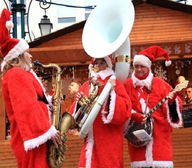 Orchestres animations de Noël, marché de Noël
