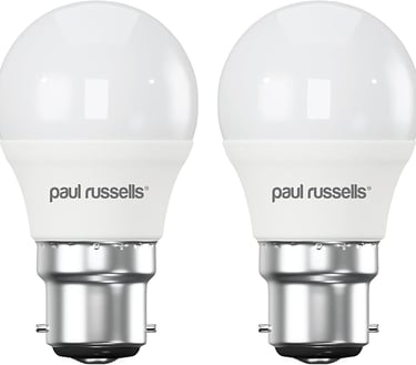 a pair of white led bulbs on a white background