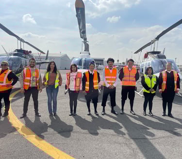 equipo profesional para vuelos en helicopteros en ciudad de mexico