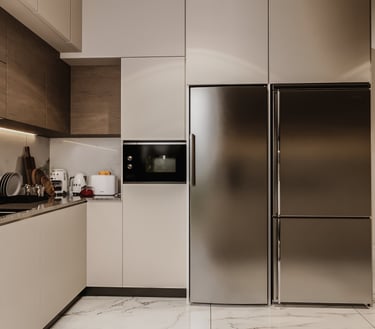 تصميم داخلي لمطبخ موديرن لفيلا بالرياض