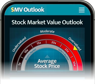 SMV Outlook app indicating the current stock market value