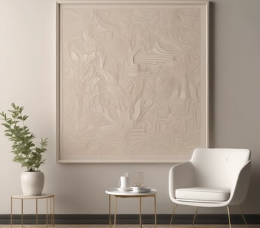 Close-up of handcrafted sea-inspired ceramic decor pieces arranged on a rustic wooden table.